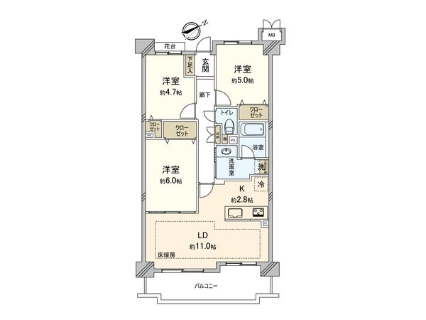 エンゼルハイムリバーサイド鶴見本町通 間取図(平面図) エンゼルハイムリバーサイド鶴見本町通 間取図(平面図)