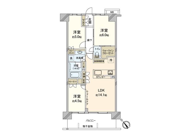 サンリヤン横浜鶴見ブランシエラ 間取図(平面図) サンリヤン横浜鶴見ブランシエラ 間取図(平面図)