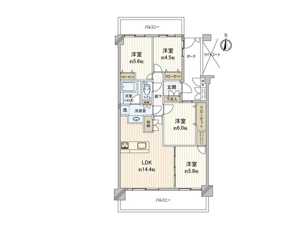 シティウインズパークフロント 間取図(平面図) シティウインズパークフロント 間取図(平面図)