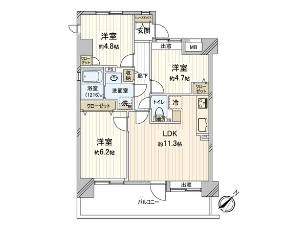 ネオマイム鶴見中央 間取図(平面図) ネオマイム鶴見中央 間取図(平面図)