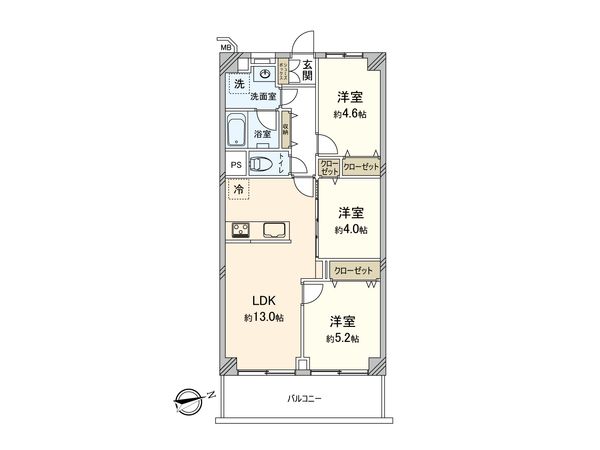 日商岩井鶴見マンション 間取図(平面図) 日商岩井鶴見マンション 間取図(平面図)