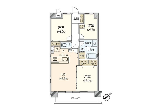 藤和シティコープ鶴見寺谷 間取図(平面図) 藤和シティコープ鶴見寺谷 間取図(平面図)