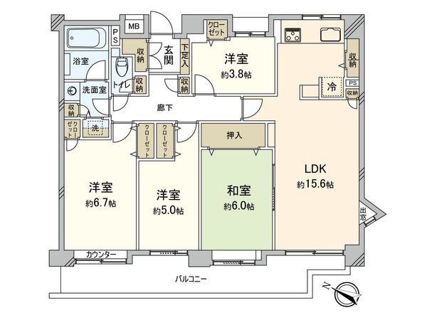シティクレスト東寺尾 壱番館 間取図(平面図) 間取図(平面図)