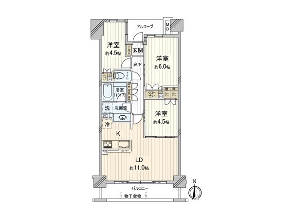 ナイスグランソレイユ横濱綱島 間取図(平面図) ナイスグランソレイユ横濱綱島 間取図(平面図)