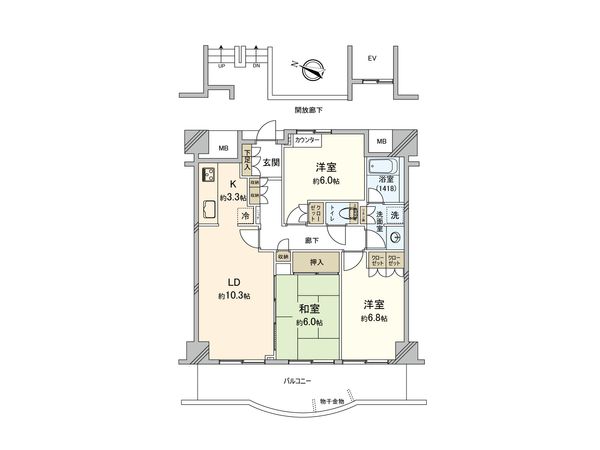 サウザンドシティ 5番館 間取図(平面図) サウザンドシティ 5番館 間取図(平面図)