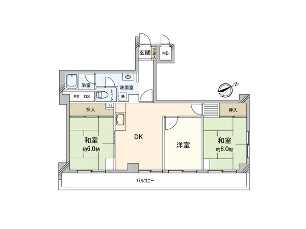 東建北寺尾ハイツ 間取図(平面図) 東建北寺尾ハイツ 間取図(平面図)