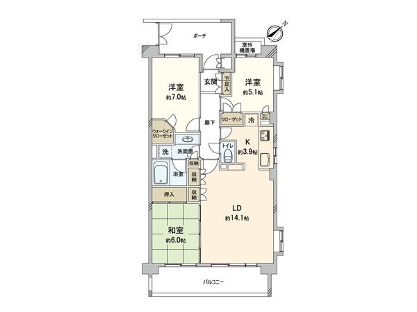 アリュール鶴見東寺尾 間取図(平面図) アリュール鶴見東寺尾 間取図(平面図)