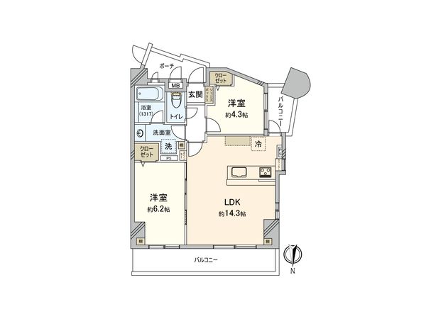 ロワール鶴見駅前 間取図(平面図) ロワール鶴見駅前 間取図(平面図)