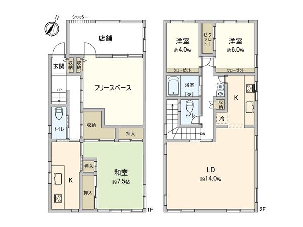 鶴見区佃野町(戸建) 間取図(平面図) 鶴見区佃野町(戸建) 間取図(平面図)