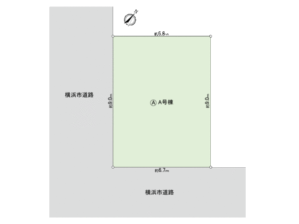 神奈川区西寺尾４丁目土地（Ａ区画） 地形図
