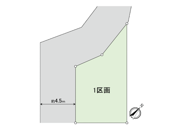 神奈川区沢渡(土地)1区画 地形図