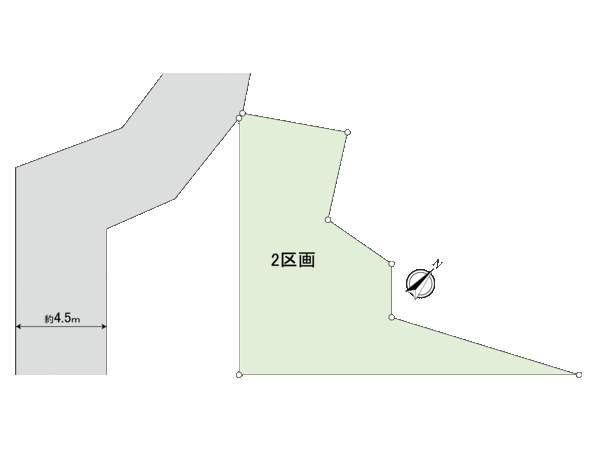 神奈川区沢渡(土地)2区画 地形図