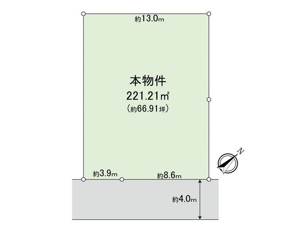 神奈川区羽沢南3丁目(土地) 地型図
