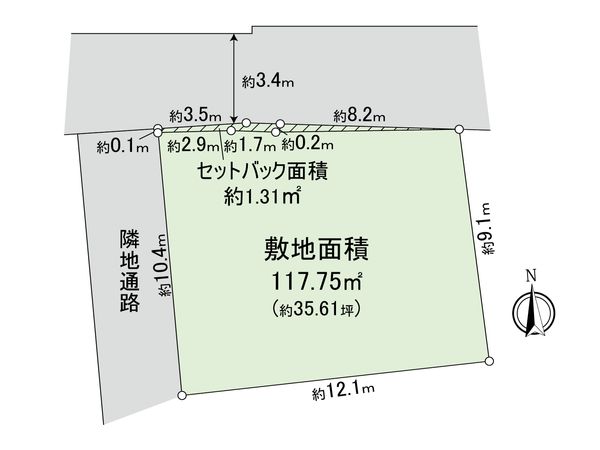 保土ケ谷区峰岡町1丁目(土地) 区画図