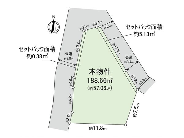 神奈川区旭ケ丘(土地) 区画図