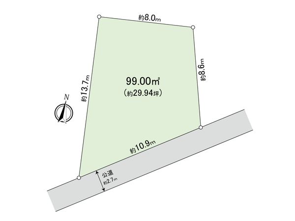 神奈川区三ツ沢南町(土地) 区画図