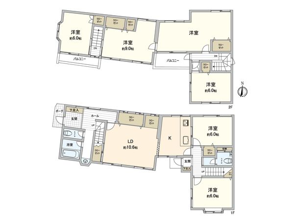 磯子区杉田3丁目(戸建) 間取図(平面図) 磯子区杉田3丁目(戸建) 間取図(平面図)