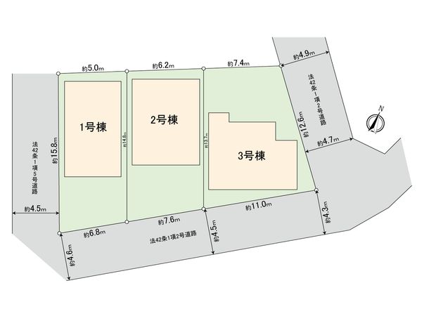 保土ケ谷区鎌谷町(新築)【3号棟】 全体区画図 保土ケ谷区鎌谷町(新築)【3号棟】 全体区画図