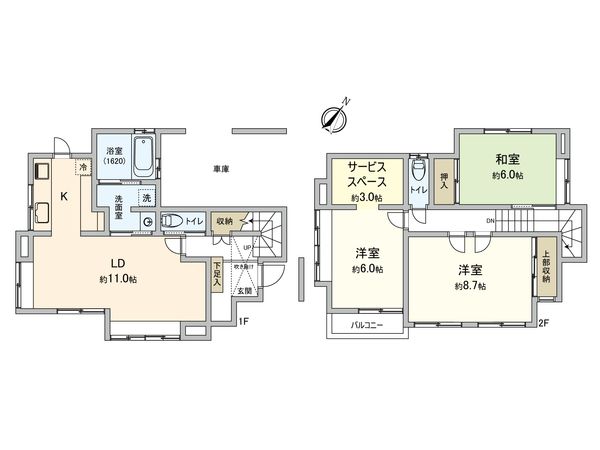 神奈川区白幡仲町(戸建) 間取図(平面図) 神奈川区白幡仲町(戸建) 間取図(平面図)