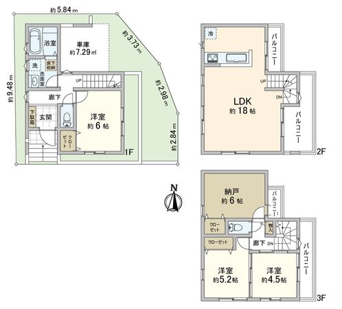 磯子区丸山1丁目(戸建) 間取図(平面図)
