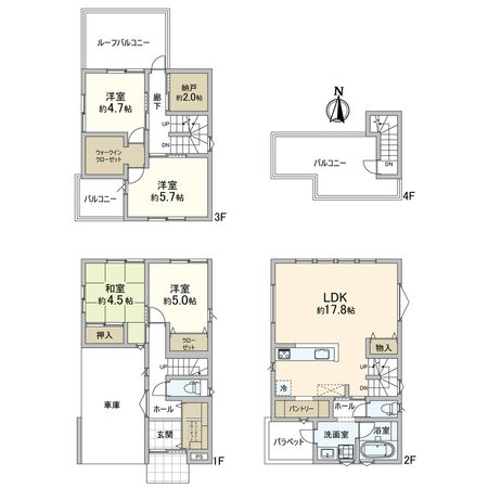 西区西戸部町2丁目(戸建) 間取図(平面図)