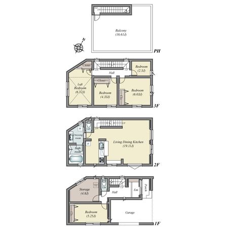 南区真金町2丁目(戸建) 間取図(平面図)