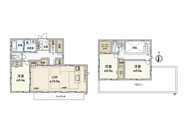 神奈川区松ケ丘(戸建) 間取図(平面図)