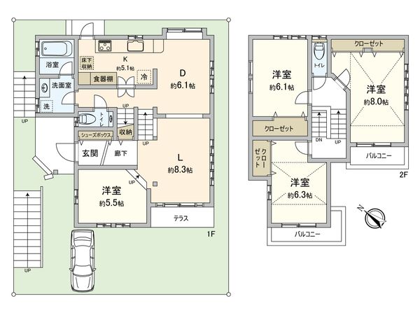 保土ケ谷区鎌谷町(戸建) 間取図(平面図) 保土ケ谷区鎌谷町(戸建) 間取図(平面図)