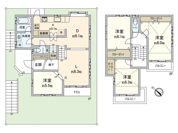 保土ケ谷区鎌谷町(戸建) 間取図(平面図) 保土ケ谷区鎌谷町(戸建) 間取図(平面図)
