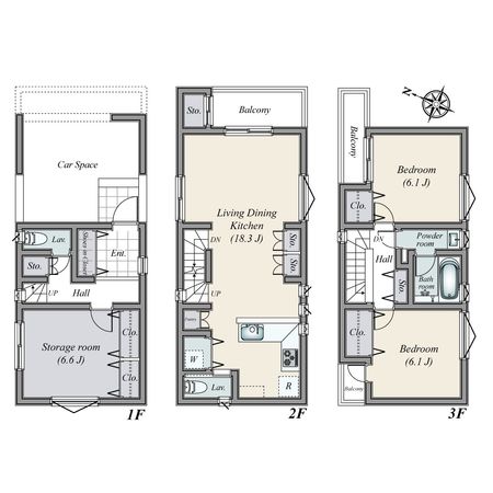 西区西戸部町2丁目(戸建) 間取図(平面図)