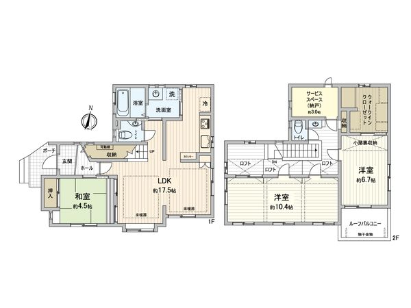 神奈川区白幡西町(戸建) 間取図(平面図) 神奈川区白幡西町(戸建) 間取図(平面図)