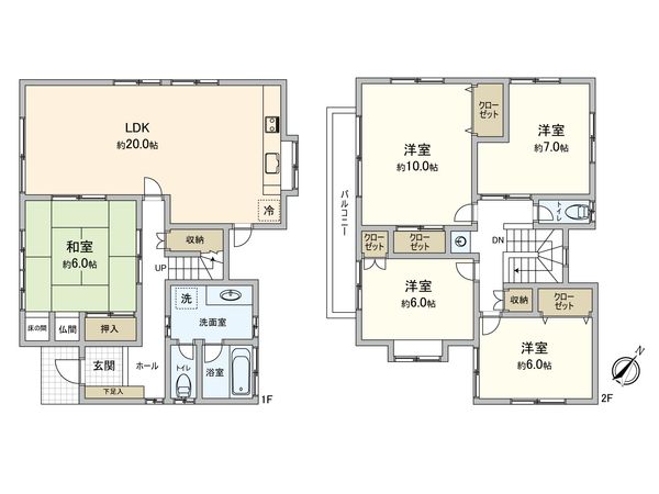 南区大岡1丁目(戸建) 間取図(平面図)