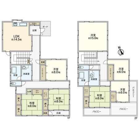 戸塚区上倉田町(戸建) 間取図(平面図)
