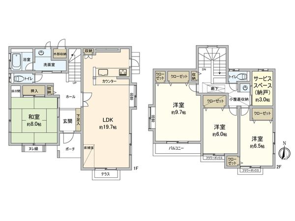 泉区緑園3丁目(戸建) 間取図(平面図) 泉区緑園3丁目(戸建) 間取図(平面図)