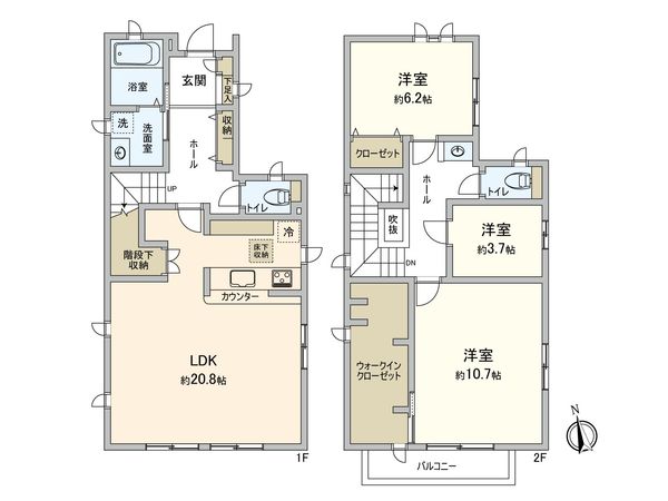 保土ケ谷区常盤台(戸建) 間取図(平面図)