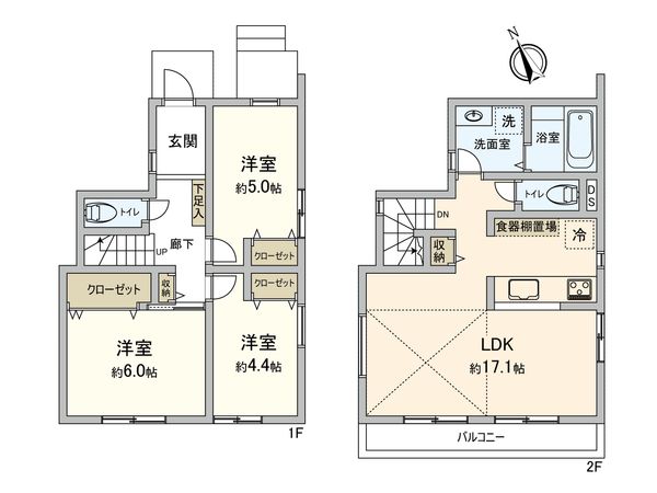 神奈川区菅田町(新築戸建)1号棟 間取図(平面図)