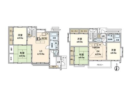 神奈川区三ツ沢南町(戸建) 間取図(平面図) 間取図(平面図)