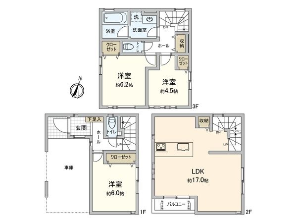 鶴見区平安町1丁目(新築戸建) 間取図(平面図)