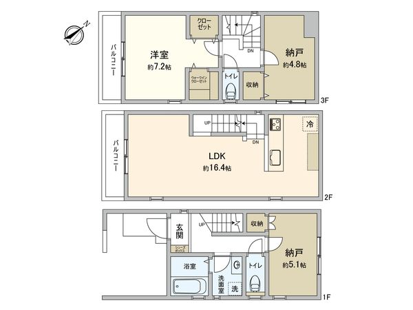磯子区丸山1丁目(新築戸建)B号棟 間取図(平面図)