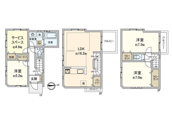 神奈川区神大寺1丁目(新築戸建)11号棟 間取図(平面図)