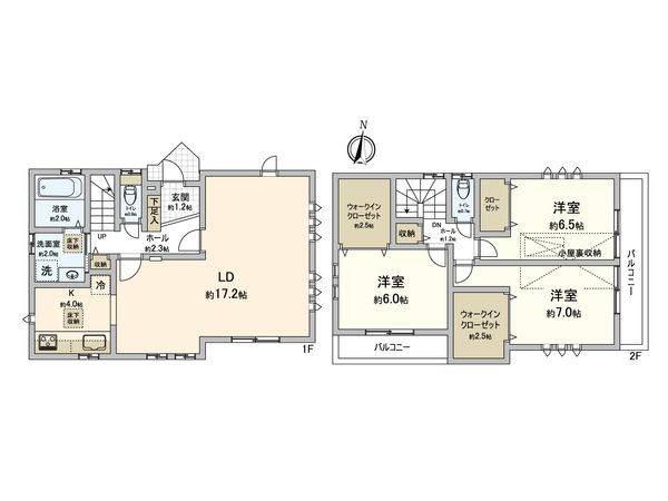 西区藤棚町2丁目(戸建) 間取図(平面図) 西区藤棚町2丁目(戸建) 間取図(平面図)