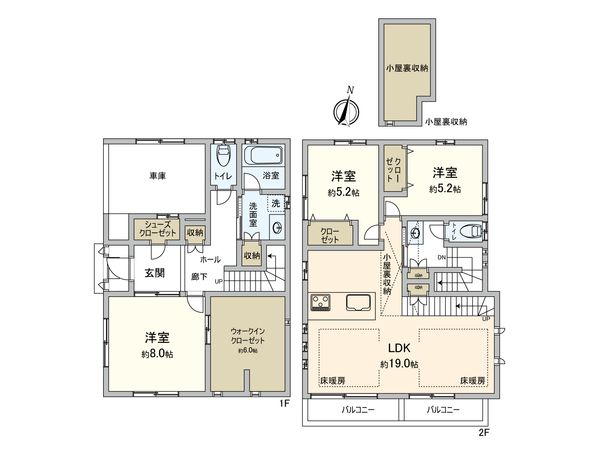 神奈川区三ツ沢東町(戸建) 間取図(平面図) 神奈川区三ツ沢東町(戸建) 間取図(平面図)
