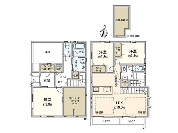 神奈川区三ツ沢東町(戸建) 間取図(平面図) 神奈川区三ツ沢東町(戸建) 間取図(平面図)