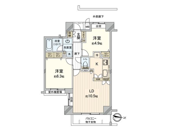 アルス横浜台町 間取図(平面図)