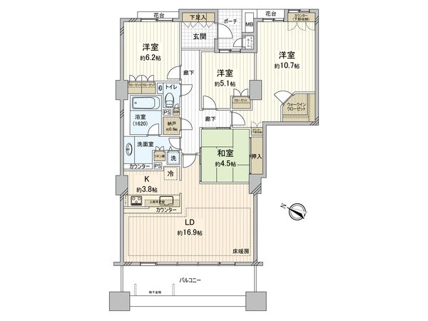 ヨコハマタワーリングスクエア ザ・ウエスト 間取図(平面図)