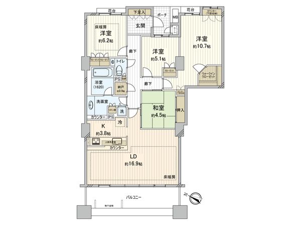 ヨコハマタワーリングスクエア ザ・ウエスト 間取図(平面図)