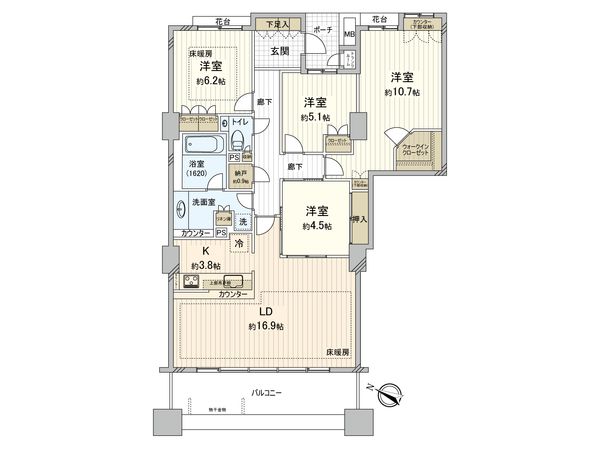 ヨコハマタワーリングスクエア ザ・ウエスト 間取図(平面図)