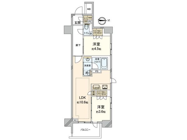 クリオ横濱天王町 間取図(平面図)