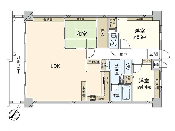 インペリアル東白楽ガーデンハウス 間取図(平面図) インペリアル東白楽ガーデンハウス 間取図(平面図)