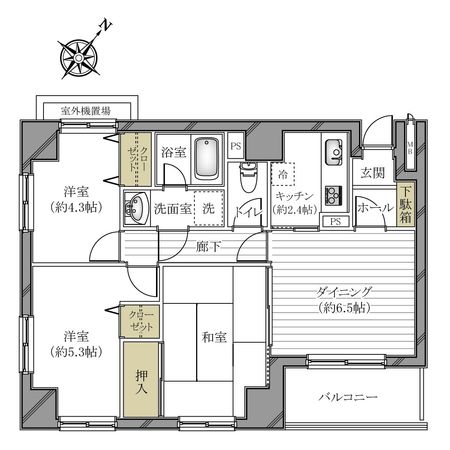 ポートハイム宮元町第2 間取図(平面図)